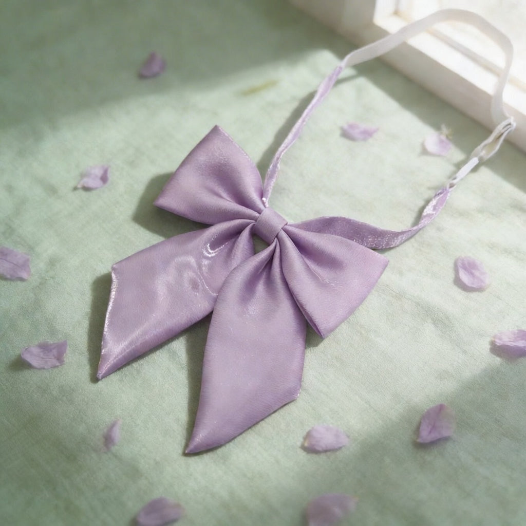 JK Seifuku Satin Bow Tie — Japanese School Uniform Collar, Kawaii Cosplay