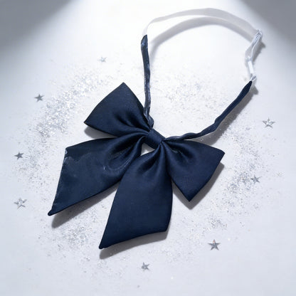 JK Seifuku Satin Bow Tie — Japanese School Uniform Collar, Kawaii Cosplay