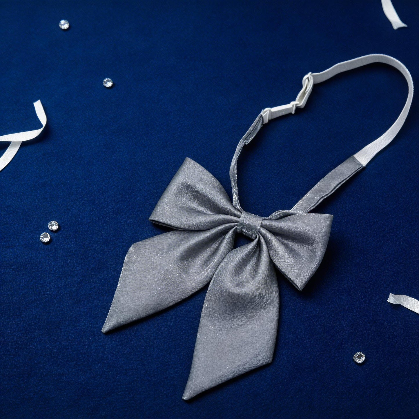JK Seifuku Satin Bow Tie — Japanese School Uniform Collar, Kawaii Cosplay