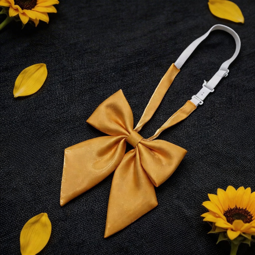 JK Seifuku Satin Bow Tie — Japanese School Uniform Collar, Kawaii Cosplay