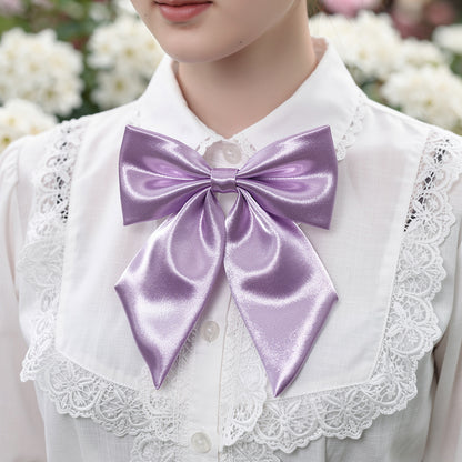 JK Seifuku Satin Bow Tie — Japanese School Uniform Collar, Kawaii Cosplay