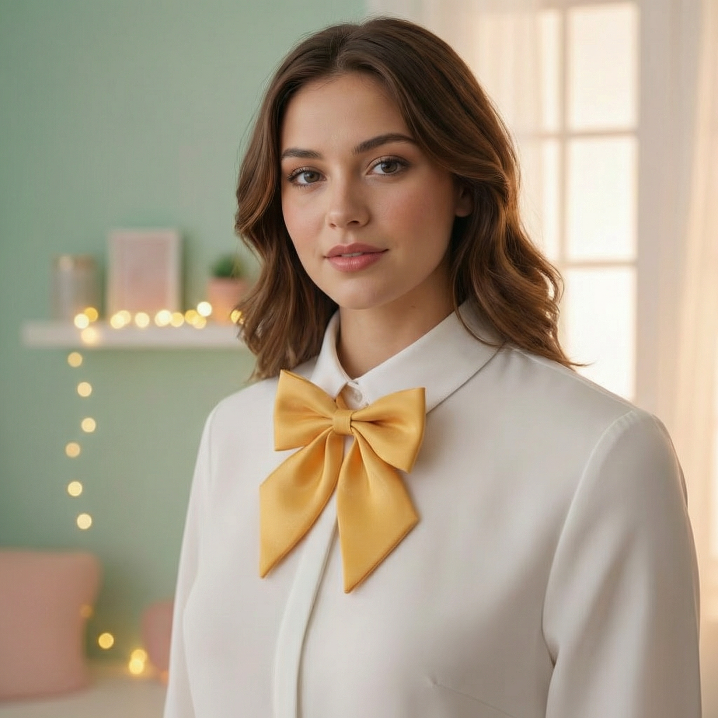 JK Seifuku Satin Bow Tie — Japanese School Uniform Collar, Kawaii Cosplay