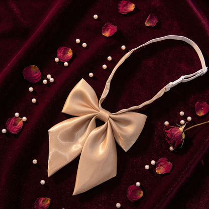 JK Seifuku Satin Bow Tie — Japanese School Uniform Collar, Kawaii Cosplay