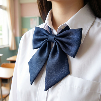 JK Seifuku Satin Bow Tie — Japanese School Uniform Collar, Kawaii Cosplay