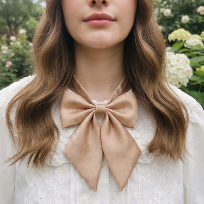 JK Seifuku Satin Bow Tie — Japanese School Uniform Collar, Kawaii Cosplay