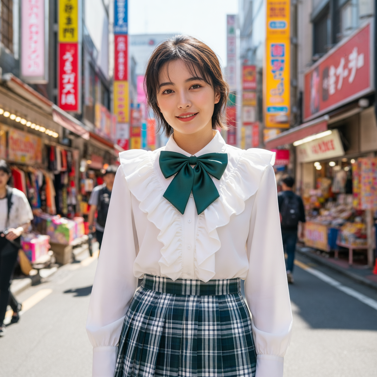 JK Seifuku Satin Bow Tie — Japanese School Uniform Collar, Kawaii Cosplay